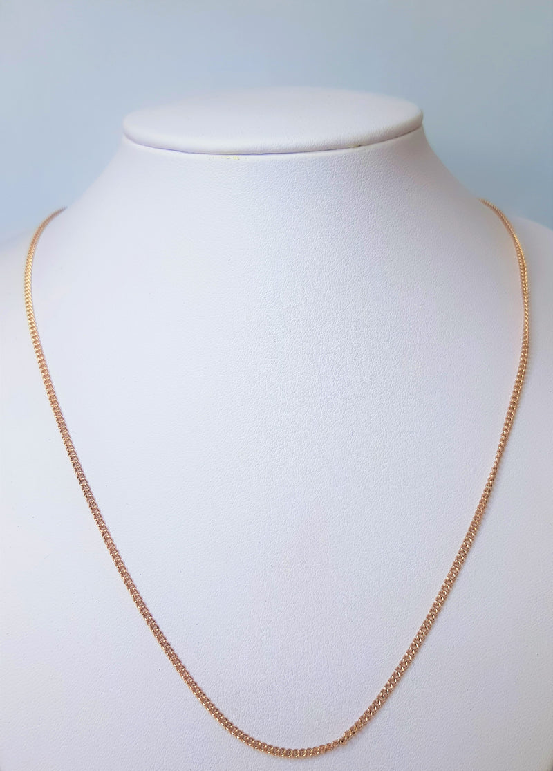 9ct Rose Gold Curb Chain 50cm