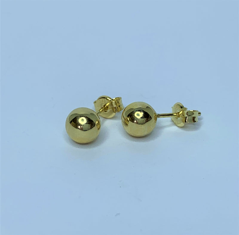 9ct Yellow Gold 6mm Ball Studs