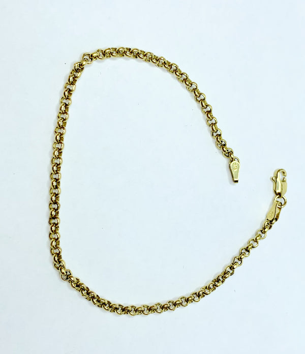 9ct Yellow Gold Light Belcher Bracelet