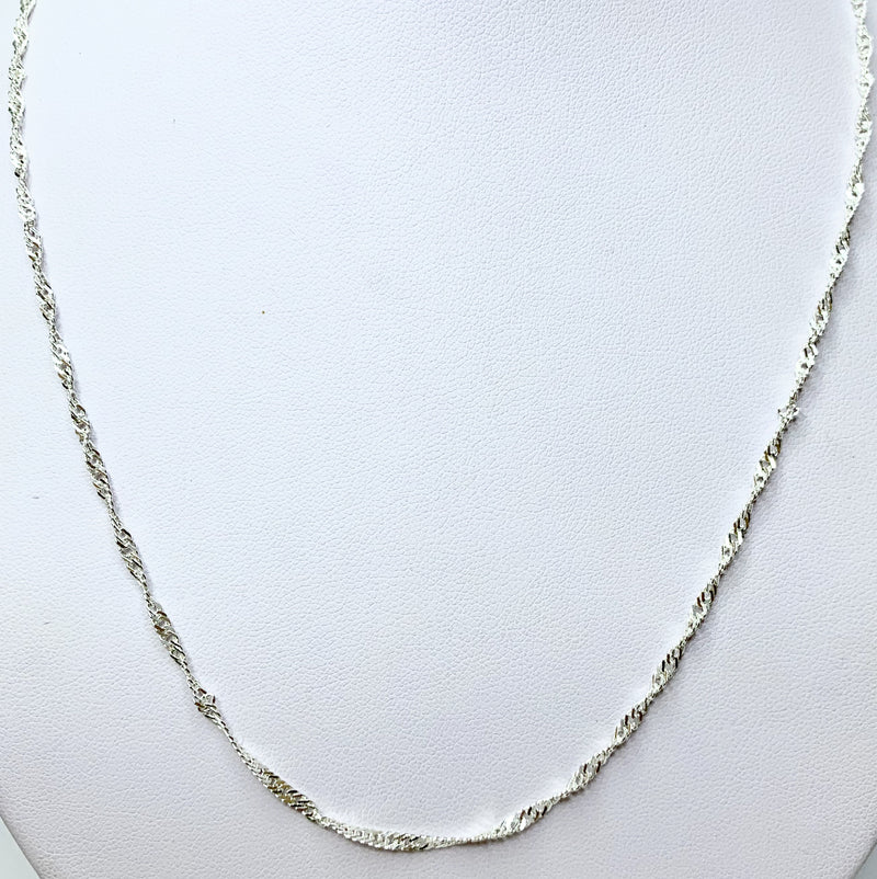 50cm Singapore (35) Sterling Silver Chain