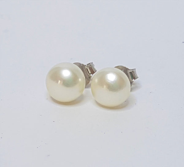 7-7.5mm Pearl Sterling Silver Studs