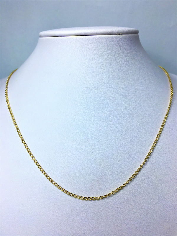 9ct Yellow Gold Curb 43cm Chain