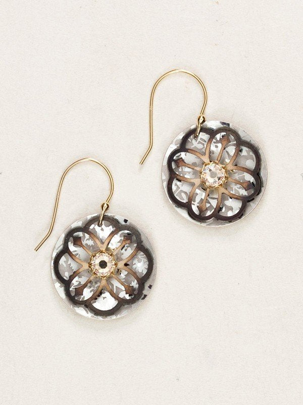 Abbey Antiqued Gold/Silver Earrings