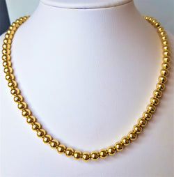 Rolled Gold 6mm Ball Necklace with Parrot Clasp