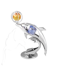 Crystal Dolphin playing with Ball Silver