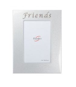 Friends Silver Metal Photo Frame with Embossed "Friends"