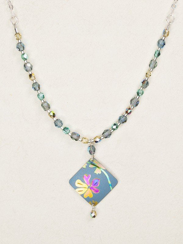 Artist's Garden Light Blue Beaded Necklace