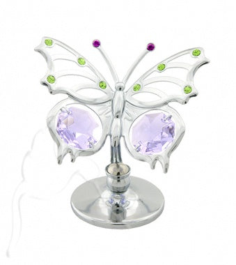 Crystal Mini Angelwing Silver Butterfly