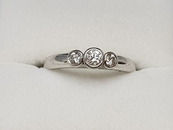 18ct White Gold 3 Diamond Engagement Ring