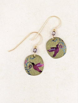 Hummingbird Nectar Sage/Purple Drop Earrings