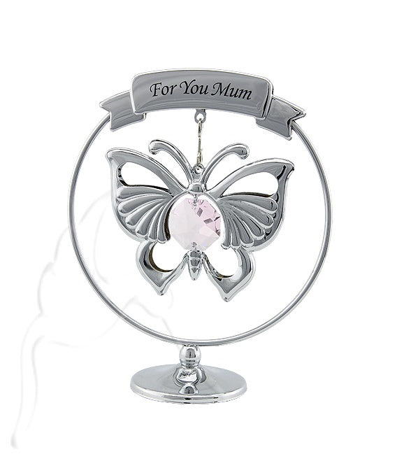 Crystocraft Emperor Butterfly "For You Mum" - Silver