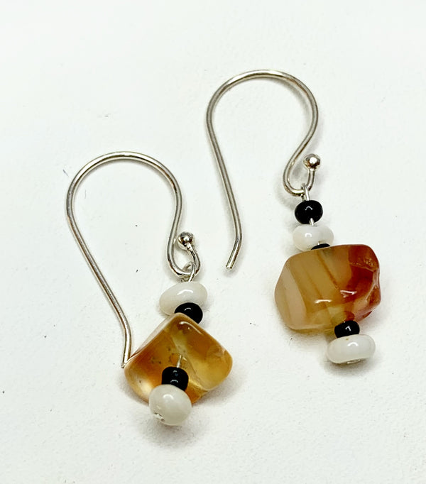 Carnelian & Sea Bamboo Drops